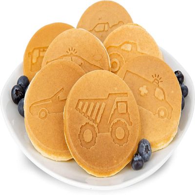 Car & Truck Mini Pancake Pan - Make 7 Unique Flapjack Cars, Nonstick Pan Cake Maker Griddle for Breakfast Fun & Easy Cleanup, Unique Holiday Treat or Gift Image 3