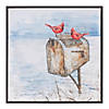 Cardinal and MailboProper Canvas Print 24"SQ Image 1