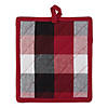 Cardinal Red Tri Color Check Potholder (Set Of 2) Image 1