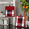 Cardinal Red Tri Color Check Potholder (Set Of 2) Image 2