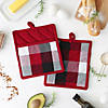 Cardinal Red Tri Color Check Potholder (Set Of 2) Image 3