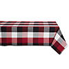 Cardinal Red Tri Color Check Tablecloth 60X104" Image 1