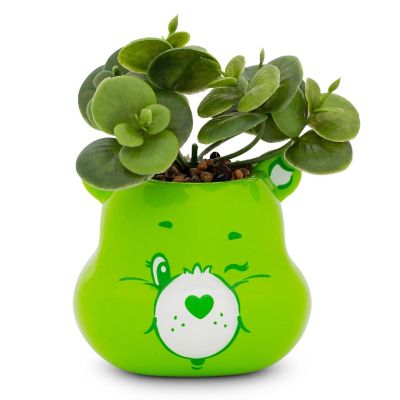 Care Bears Good Luck Bear 5-Inch Ceramic Mini Planter With Artificial Succulent Image 1