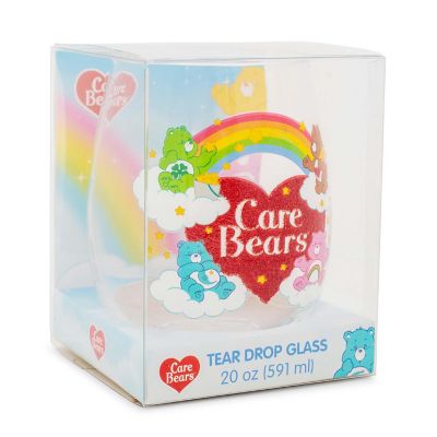 Care Bears Rainbow Heart Logo Stemless Wine Glass  Holds 20 Ounces Image 1
