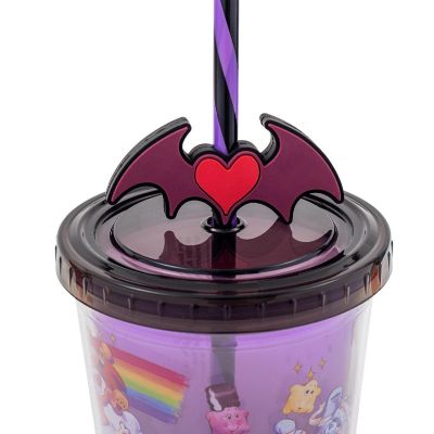 Care Bears x Universal Monsters 24-Ounce Carnival Cup With Lid and Straw Topper Image 1