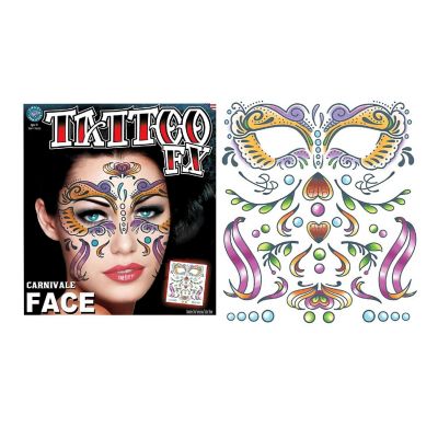 Carnivale Face Tattoo Costume Accessory Image 1