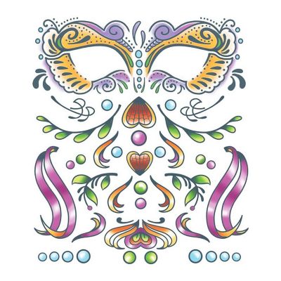 Carnivale Face Tattoo Costume Accessory Image 1