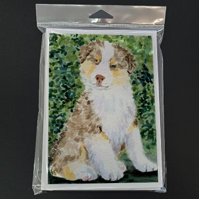 Caroline's Treasures Australian Shepherd Greeting Cards and Envelopes Pack of 8, 7 x 5, Dogs Image 2