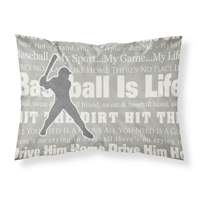 Caroline's Treasures Baseball is Life Fabric Standard Pillowcase, 30 x 20.5, Sports Image 1