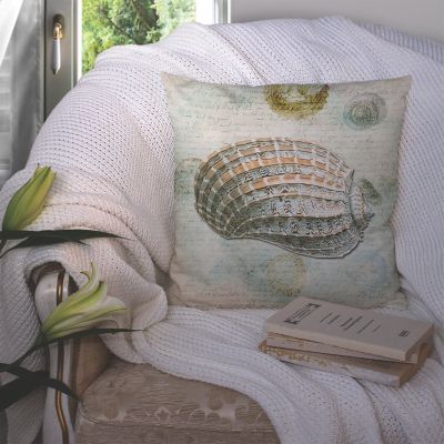Caroline's Treasures Beach Shell Fabric Decorative Pillow, 18 x 18, Image 1