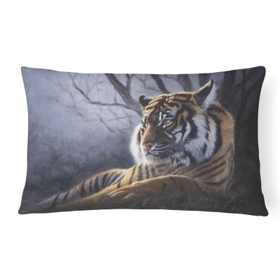 Caroline's Treasures Bengal Tiger by Daphne Baxter Canvas Fabric Decorative Pillow, 12 x 16, Wild Animals Image 1