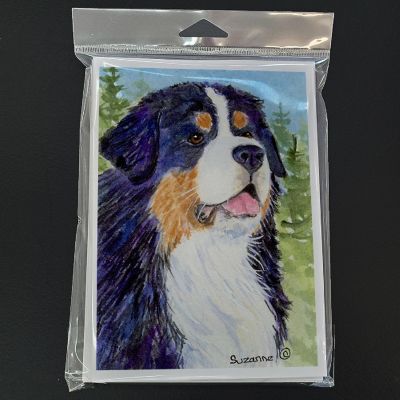 Caroline's Treasures Bernese Mountain Dog Greeting Cards and Envelopes Pack of 8, 7 x 5, Dogs Image 2