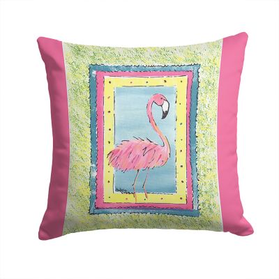 Caroline's Treasures Bird - Flamingo Fabric Decorative Pillow, 14 x 14, Birds Image 1