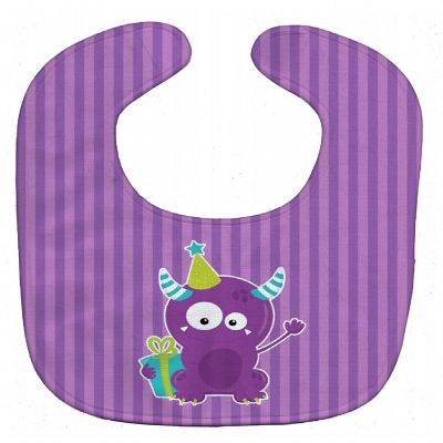 Caroline's Treasures Birthday, Monster Purple Baby Bib, 10 x 13, Image 1