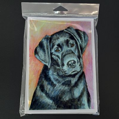 Caroline's Treasures Black Labrador  Greeting Cards and Envelopes Pack of 8, 7 x 5, Dogs Image 2