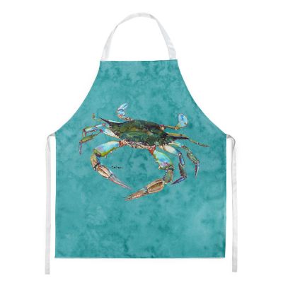 Caroline's Treasures Blue Crab on Teal Apron, 27 x 31, Seafood Image 1