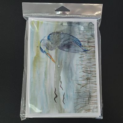 Caroline's Treasures Blue Heron Watercolor Greeting Cards and Envelopes Pack of 8, 7 x 5, Birds Image 2