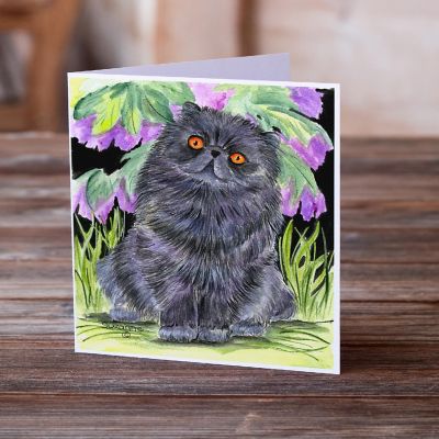 Caroline's Treasures Cat - Persian Greeting Cards and Envelopes Pack of 8, 7 x 5, Cats Image 1