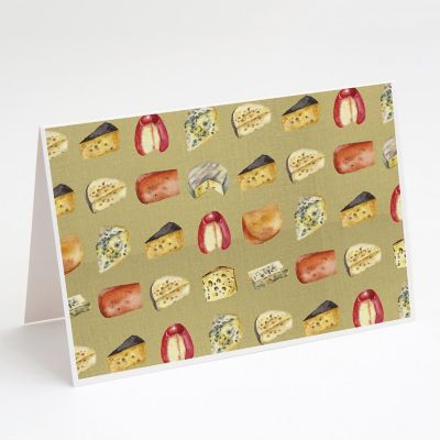 Caroline's Treasures Cheeses Greeting Cards and Envelopes Pack of 8, 7 x 5, Image 1