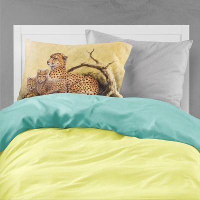 Caroline's Treasures Cheetahs by Daphne Baxter Fabric Standard Pillowcase, 30 x 20.5, Wild Animals Image 1
