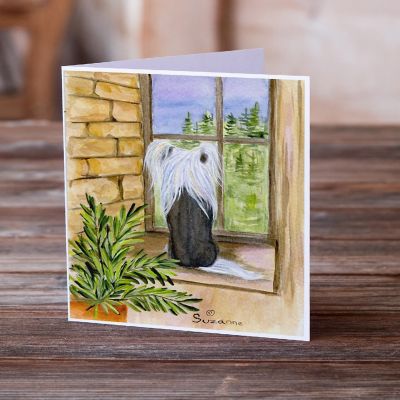 Caroline's Treasures Chinese Crested Greeting Cards and Envelopes Pack of 8, 7 x 5, Dogs Image 1