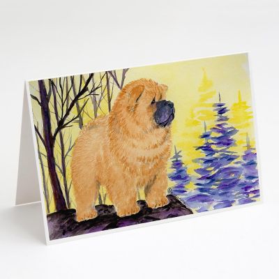 Caroline's Treasures Chow Chow Greeting Cards and Envelopes Pack of 8, 7 x 5, Dogs Image 1