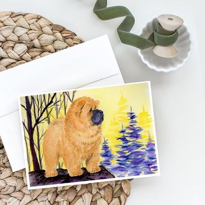 Caroline's Treasures Chow Chow Greeting Cards and Envelopes Pack of 8, 7 x 5, Dogs Image 1