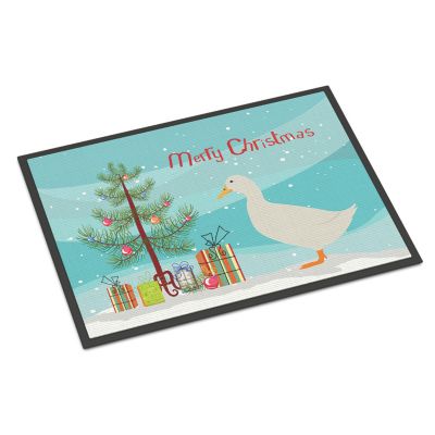 Caroline's Treasures, Christmas, American Pekin Duck Christmas Indoor or Outdoor Mat 24x36, 36 x 24, Birds Image 1