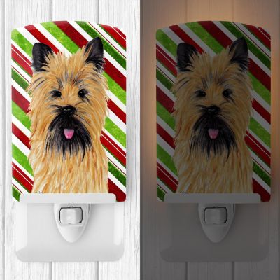 Caroline's Treasures Christmas, Cairn Terrier Candy Cane Holiday Christmas Ceramic Night Light, 4 x 6, Dogs Image 1