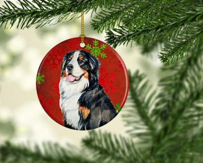 Caroline's Treasures, Christmas Ceramic Ornament, Dogs, Bernese Mountain Dog, 2.8x2.8 Image 1