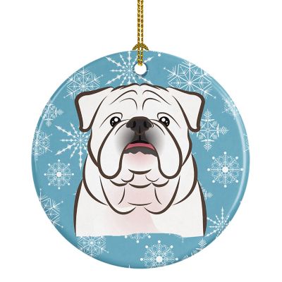 Caroline's Treasures, Christmas Ceramic Ornament, Dogs, Bulldog, English Bulldog, 2.8x2.8 Image 1