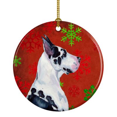 Caroline's Treasures, Christmas Ceramic Ornament, Dogs, Great Dane, 2.8x2.8 Image 1