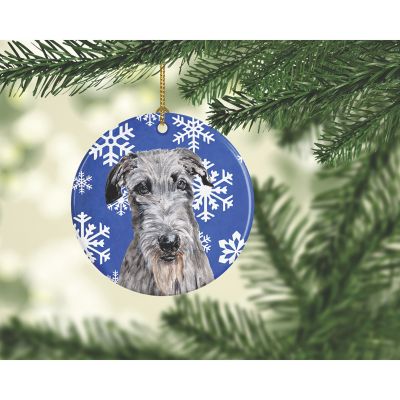 Caroline's Treasures, Christmas Ceramic Ornament, Dogs, Scottish Deerhound, 2.8x2.8 Image 1