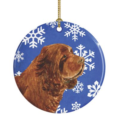 Caroline's Treasures, Christmas Ceramic Ornament, Dogs, Sussex Spaniel, 2.8x2.8 Image 1