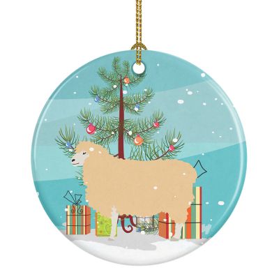 Caroline's Treasures, Christmas Ceramic Ornament, Farm Animals, English Leicester Longwool Sheep, 2.8x2.8 Image 1
