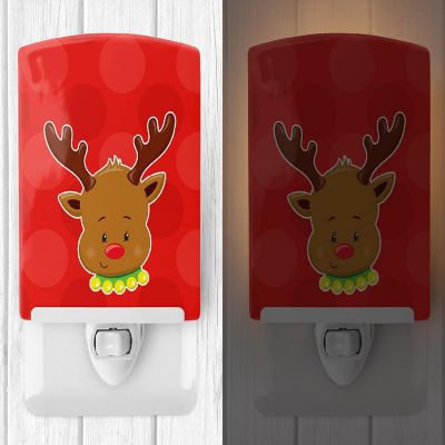 Caroline's Treasures Christmas, Christmas Reindeer #1 Ceramic Night Light, 4 x 6, Farm Animals Image 1