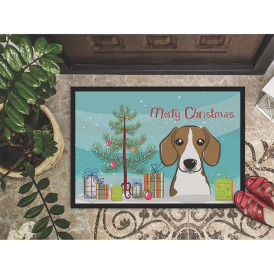 Caroline's Treasures, Christmas, Christmas Tree and Beagle Indoor or Outdoor Mat 24x36, 36 x 24, Dogs Image 2