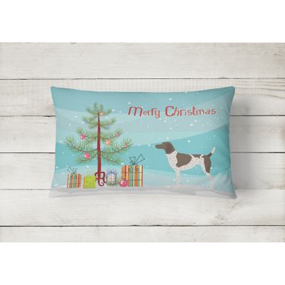 Caroline's Treasures, Christmas, German Shorthaired Pointer Christmas Canvas Fabric Decorative Pillow, 12 x 16, Dogs Image 1