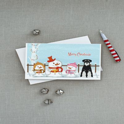 Caroline's Treasures Christmas, Merry Christmas Carolers Standard Schnauzer Salt and Pepper Greeting Cards and Envelopes Pack of 8, 7 x 5, Dogs Image 2