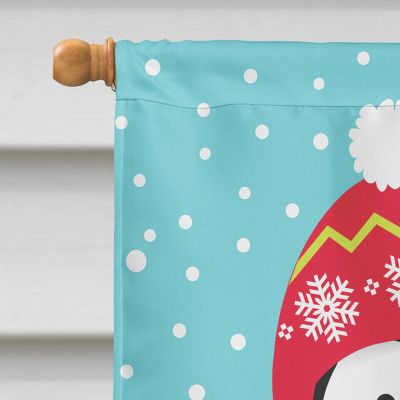 Caroline's Treasures, Christmas, Merry Christmas Happy Penguin Flag Canvas House Size, 28 x 40, Seasonal Image 2