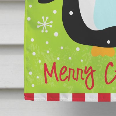 Caroline's Treasures, Christmas, Merry Christmas Happy Penguin Flag Canvas House Size, 28 x 40, Seasonal Image 3