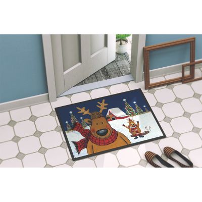 Caroline's Treasures, Christmas, The Tree Famers Reindeer Christmas Indoor or Outdoor Mat 24x36, 36 x 24, Seasonal Image 3