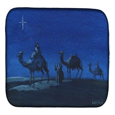 Caroline's Treasures Christmas, Wise Men in Blue Dish Drying Mat, 14 x 21, Religious Image 1