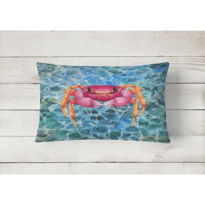 Caroline's Treasures Crab Canvas Fabric Decorative Pillow, 12 x 16, Seafood Image 1