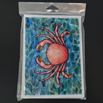 Caroline's Treasures Crab Greeting Cards and Envelopes Pack of 8, 7 x 5, Seafood Image 2
