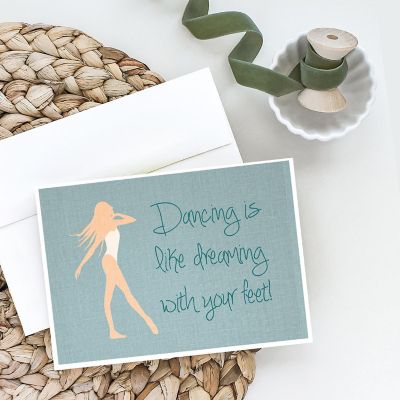 Caroline's Treasures Dancing is Like Dreaming Greeting Cards and Envelopes Pack of 8, 7 x 5, Image 1
