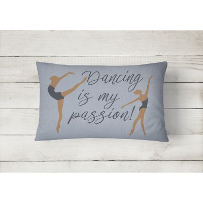 Caroline's Treasures Dancing is My Passion Canvas Fabric Decorative Pillow, 12 x 16, Image 1