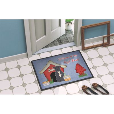 Carolines Treasures Dog House Collection Staffordshire Bull Terrier Blue Indoor or Outdoor Mat 24x36 BB2800JMAT 24 x 36 Multicolor