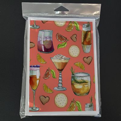 Caroline's Treasures Drinks and Cocktails Salmon Greeting Cards and Envelopes Pack of 8, 7 x 5, Image 2