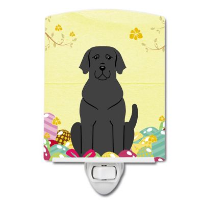 Caroline's Treasures Easter, Easter Eggs Black Labrador Ceramic Night Light, 4 x 6, Dogs Image 1